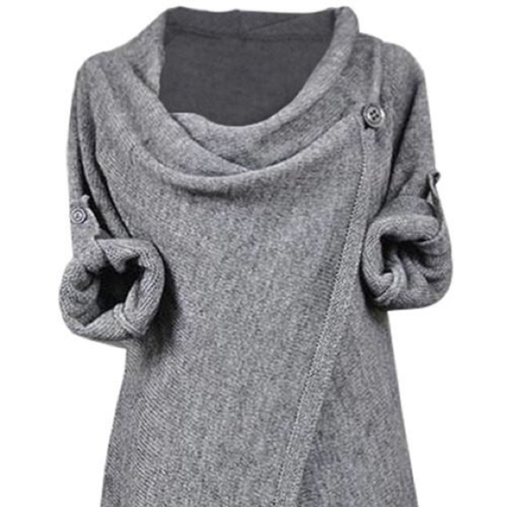 Grey wrap cardigan Cupshe
